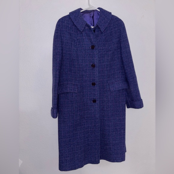 Harris Tweed Jackets & Blazers - S/M Vtg 60s Harris Tweed Stunning purple Plaid Tweed Scottish Wool Jacket Coat